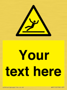 Custom Figure Slipping Sign